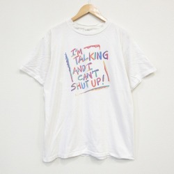 90s 半袖Tシャツ メッセージ ホワイト XL | 古着