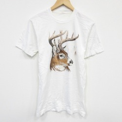 S★古着 半袖 ビンテージ Tシャツ メンズ 90年代 90s シカ クルーネック 白 ホワイト 25sep01 中古