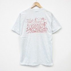 L★古着 フルーツオブザルーム 半半袖 ビンテージ Tシャツ メンズ 00年代 00s インディアナ コットン クルーネック 薄グレー 霜降り 25sep02 中古 半袖