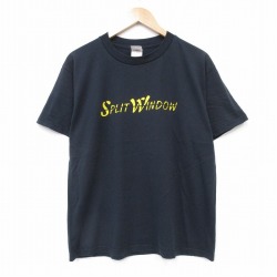 L★古着 フルーツオブザルーム 半半袖 ビンテージ Tシャツ メンズ 00年代 00s SPLIT クルーネック 黒 ブラック 25sep02 中古 半袖