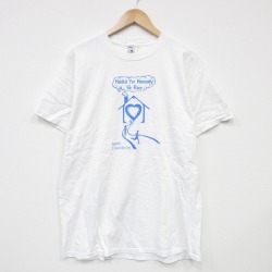 L★古着 半袖 ビンテージ Tシャツ メンズ 00年代 00s ハート コットン クルーネック 白 ホワイト 25sep05 中古