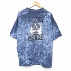 ビッグドッグス 00s 半袖Tシャツ ビッグロゴ ネイビータイダイ XL | 古着