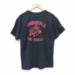 00s 半袖Tシャツ ファイヤーレスキュー ブラック XL | 古着