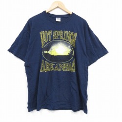 00s 半袖Tシャツ アーカンソー ネイビー XL | 古着