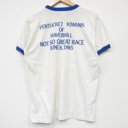 80s 半袖Tシャツ PENTUCKETリンガー ホワイト M | 古着