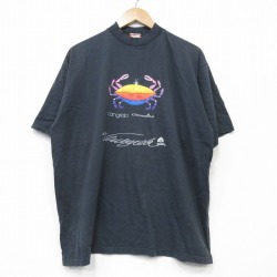 90s 半袖Tシャツ カニ グレー XL | 古着