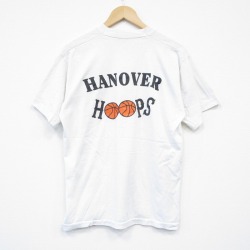 L★古着 フルーツオブザルーム 半袖 ビンテージ Tシャツ メンズ 90年代 90s バスケットボール クルーネック USA製 白 ホワイト 25sep06 中古