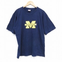 00s 半袖Tシャツ ミシガン ネイビー XL | 古着