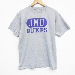 L★古着 半袖 ビンテージ Tシャツ メンズ 00年代 00s JMU クルーネック グレー 霜降り 25sep09 中古