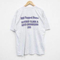 XL★古着 半袖 ビンテージ Tシャツ メンズ 00年代 00s ラムズ 大きいサイズ コットン クルーネック 薄グレー 霜降り 25sep09 中古