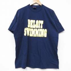 フルーツオブザルーム 90s 半袖Tシャツ スイミング ネイビー XL | 古着