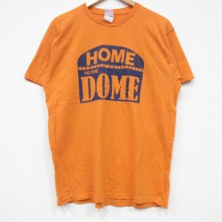 L★古着 フルーツオブザルーム 半袖 ビンテージ Tシャツ メンズ 00年代 00s HOME DOME コットン クルーネック 黄色 イエロー 25sep09 中古