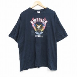 00s 半袖Tシャツ 鳥 ネイビー XL | 古着