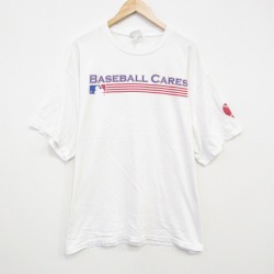 リー 00s 半袖Tシャツ MLBビッグロゴ ホワイト XL | 古着