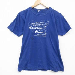 【50%OFF】70s 半袖Tシャツ ランナー ブルー M | 古着