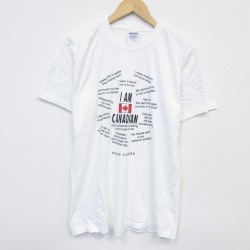 L★古着 半袖 ビンテージ Tシャツ メンズ 00年代 00s カナディアン コットン クルーネック カナダ製 白 ホワイト 25sep11 中古