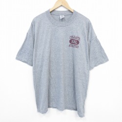 XL★古着 ジャージーズ 半袖 ビンテージ Tシャツ メンズ 00年代 00s COLGATE 大きいサイズ クルーネック グレー 霜降り 25sep11 中古