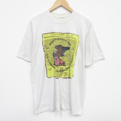 XL★古着 半袖 ビンテージ Tシャツ メンズ 90年代 90s 独立記念日 クルーネック ベージュ カーキ 25sep11 中古