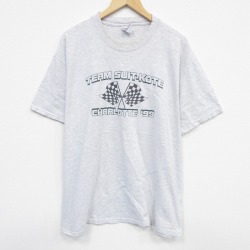 XL★古着 ヘインズ Hanes 半袖 ビンテージ Tシャツ メンズ 90年代 90s コルベット 大きいサイズ コットン クルーネック グレー 霜降り 25sep11 中古
