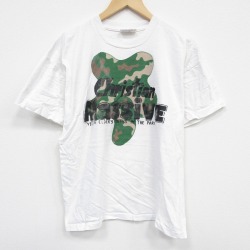 L★古着 半袖 ビンテージ Tシャツ メンズ 90年代 90s Massive クルーネック 白 ホワイト 25sep13 中古