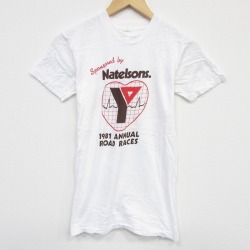 S★古着 半袖 ビンテージ Tシャツ メンズ 80年代 80s ロードレース クルーネック 白 ホワイト 25sep13 中古