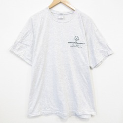 XL★古着 半袖 ビンテージ Tシャツ メンズ 00年代 00s スペシャルオリンピック クルーネック 薄グレー 霜降り 25sep16 中古