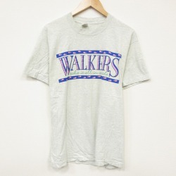 L★古着 フルーツオブザルーム 半袖 ビンテージ Tシャツ メンズ 90年代 90s ウォーカーズ コットン クルーネック USA製 薄グレー 霜降り 25sep16 中古