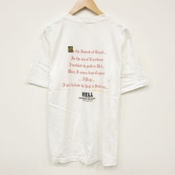 L★古着 All Sport 半袖 ビンテージ Tシャツ メンズ 90年代 90s デビル メッセージ コットン クルーネック USA製 白 ホワイト 25sep16 中古