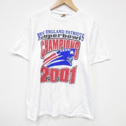 フルーツオブザルーム 00s 半袖Tシャツ NFLニューイングランドペイトリオッツ ホワイト XL | 古着