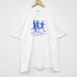 XL★古着 ヘインズ Hanes 半袖 ビンテージ Tシャツ メンズ 90年代 90s ランナー コットン クルーネック 白 ホワイト 25sep18 中古