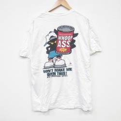 XL★古着 ヘインズ Hanes 半袖 ビンテージ Tシャツ メンズ 00年代 00s 缶 コットン クルーネック 白 ホワイト 25sep18 中古