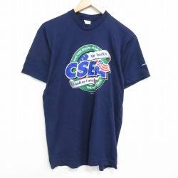 90s 半袖Tシャツ CSEA ネイビー M | 古着