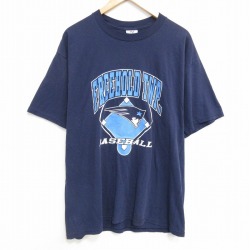 ジャージーズ 00s 半袖Tシャツ ベースボール ネイビー XL | 古着