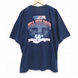 00s 半袖Tシャツ ブーツ ネイビー XL | 古着