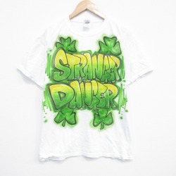 フルーツオブザルーム 00s 半袖Tシャツ クローバーエアブラシ ホワイト XL | 古着