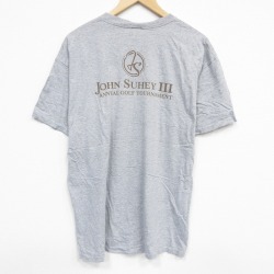 XL★古着 フルーツオブザルーム 半袖 ビンテージ Tシャツ メンズ 00年代 00s ゴルフ トーナメント クルーネック グレー 霜降り 25sep22 中古