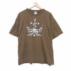 00s 半袖Tシャツ ロックンロール ブラウン XL | 古着