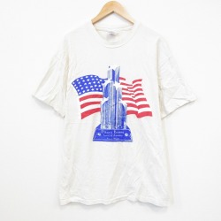 XL★古着 ヘインズ Hanes 半袖 ビンテージ Tシャツ メンズ 90年代 90s ピツニーボウズ コットン クルーネック USA製 生成り 25sep25 中古
