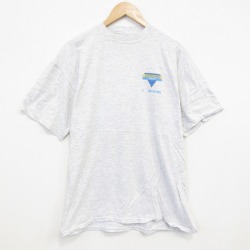 XL★古着 ヘインズ Hanes 半袖 ビンテージ Tシャツ メンズ 90年代 90s カスタマー コットン クルーネック USA製 薄グレー 霜降り 25sep25 中古