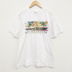 00s 半袖Tシャツ ヤシの木 ホワイト XL | 古着