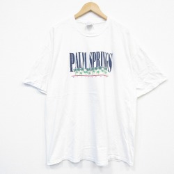 XL★古着 ヘインズ Hanes 半袖 ビンテージ Tシャツ メンズ 00年代 00s カリフォルニア 大きいサイズ コットン クルーネック 白 ホワイト 25sep26 中古