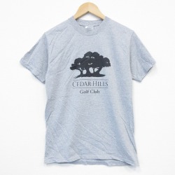 S★古着 半袖 ビンテージ Tシャツ メンズ 00年代 00s ゴルフクラブ クルーネック グレー 霜降り 25sep26 中古