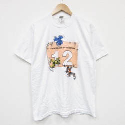 L★古着 フルーツオブザルーム 半袖 ビンテージ Tシャツ メンズ 90年代 90s カエル クルーネック USA製 白 26mar16