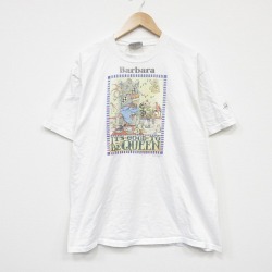 XL★古着 半袖 ビンテージ Tシャツ メンズ 90年代 90s メアリーエンゲルブライト コットン クルーネック USA製 白【spe】 26mar16