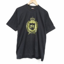 L★古着 フルーツオブザルーム 半袖 ビンテージ Tシャツ メンズ 90年代 90s CALIDAD クルーネック USA製 黒 26mar24