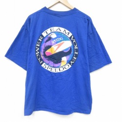 スピード 90s 半袖Tシャツ バレーボール ブルー XL | 古着