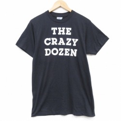 M★古着 ヘインズ 半袖 ビンテージ Tシャツ メンズ 80年代 80s CRAZY クルーネック USA製 黒 26mar30