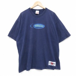 ウィルソン 90s 半袖Tシャツ ビッグロゴ ネイビー XL | 古着