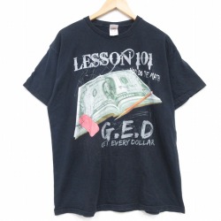 XL★古着 フルーツオブザルーム 半袖 ビンテージ Tシャツ メンズ 00年代 00s GED コットン クルーネック 黒 26mar30