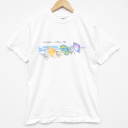 M★古着 半袖 ビンテージ Tシャツ メンズ 90年代 90s オーシャンシティ コットン クルーネック USA製 白 26apr02